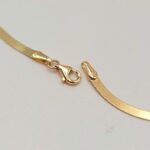 18K Solid Gold Herringbone Necklace 1