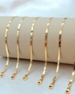 18K Solid Gold Herringbone Necklace 3